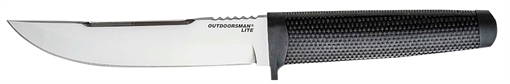 Cold Steel Outdoorsman Lite 6" Fixed Straight Back Plain 4116 Krupp SS Blade, 5" Black Textured Polypropylene/Kraton Handle CS20PHZ