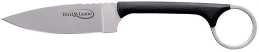 Cold Steel Bird & Game, Fixed Blade Knife, AUS 8A/Stainless, Plain, Drop Point, Secure-Ex Neck Sheath With Bead Chain Lanyard, 3.5", Polymer CS-20A