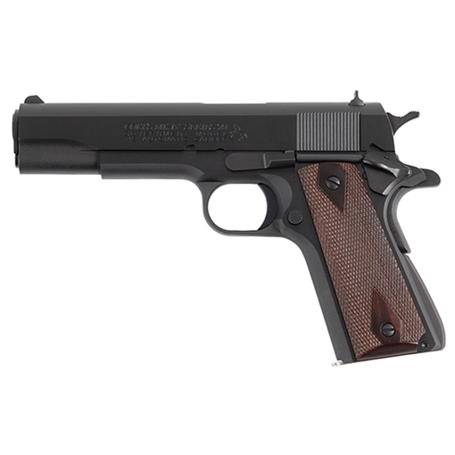 Colt Mfg Government Series 70 45 ACP 7+1 5" Black National Match Barrel, Blued Serrated Steel Slide & Frame w/Beavertail, Rosewood Grip, Ambidextrous O1970A1CS