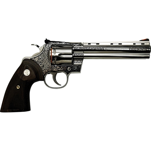 Colt Python "Filigree Barrel and Frame" Handgun .357 Mag 6rd Capacity 6" Barrel Stainless Finish Wood Grips PYTHON-SP6WTS MODFB