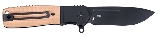 CRKT Homefront Compact 2.91" Folding Plain Black DLC S35VN SS Blade, Black/Tan G10 Handle K245BKP