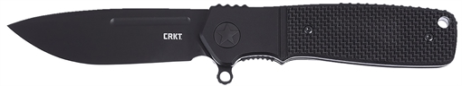CRKT Homefront EDC Compact 2.91" Folding Aluminum/G10 Plain Black DLC S35VN SS Blade, Black G10 Handle K245KKP