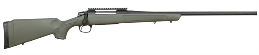 CVA Cascade, Bolt Action Rifle, 22-250 Remington, 22" Threaded Barrel, 5/8X24 Thread Pattern, Cerakote Finish, Graphite Black, Synthetic Stock, Olive Drab Green, 0 MOA Picatinny Rail, 1 Magazine, 4 Rounds CR3908G