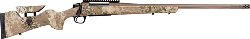CVA Cascade Long Range Hunter, Bolt Action Rifle, 308 Winchester, 22" Threaded Barrel, 5/8x24, Cerakote Finish, Smoked Bronze, Synthetic Stock, Realtree Hillside Camo, 20 MOA Picatinny Rail, 1 Magazine, 4 Rounds CR3953