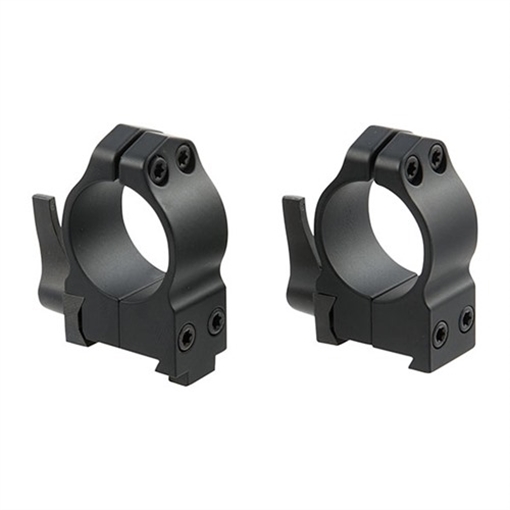 Warne Mfg. Company 1'' MEDIUM (0.925'') QD 19MM DOVETAIL RINGS, BLACK 1BLM