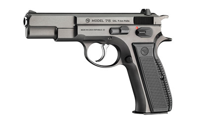 CZ 75 LEGEND Steel Frame Pistol, Full Size, 9MM, 4.5" Barrel, Black, Plastic Grips, Fixed Sights, Manual Safety, 16 Rounds