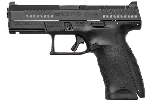 CZ P-10 C HGA 9MM 4" BLACK 15RD OPTICS READY ORANGE FRONT SIGHT BLACK REAR SIGHT 95130