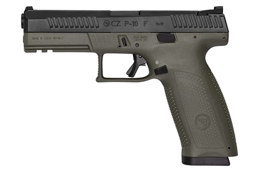 CZ P-10 F HGA 9MM 4.5 IN BBL ODG FRAME FIXED SIGHTS REV MAG CATCH 2/19R MAGS 89545