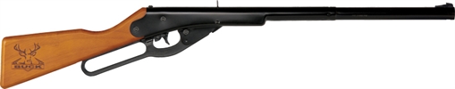 Daisy Model 105 Buck, Air Rifle, .177 BB, Black Finish, Wood Stock, Lever Action, 400 Shot, 350 Feet per Second 992105-633