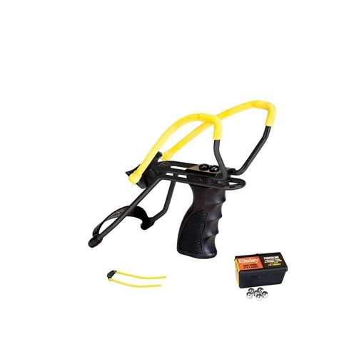 Daisy P51 Slingshot, Wrist Support, Includes Sling Shot, Replacement Band, 75CT-3/8" Steel Ammo, and 250CT-1/4" Steel Ammo 988153-442
