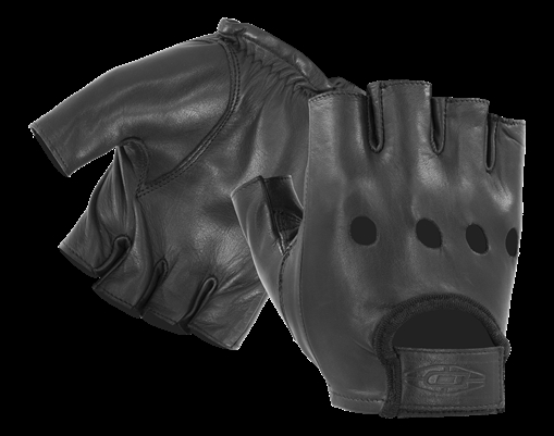 Damascus Half-Finger Leather Driving Gloves D22SMED