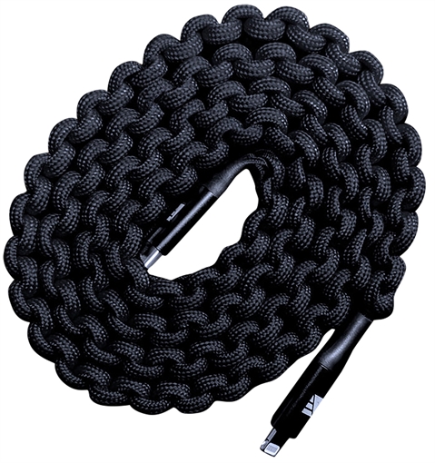 Dark Energy Dark Energy Lightning to C Paracord Cable Black IND-LCC03BKBK