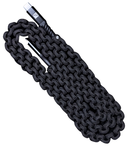 Dark Energy Dark Energy USB C to C Paracord Cable Black IND-CCC03BKBK