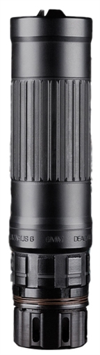 Dead Air Armament Lazarus 6, Suppressor, 6MM/556 Nato/223 Remington,, Cerakote Finish, Black, Includes 1/2x28 KeyMicro 3 Prong Flash Hider LZ6KMBLK