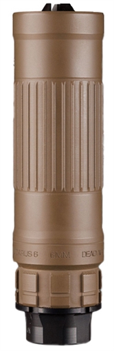 Dead Air Armament Lazarus 6, Suppressor, 6MM/556 Nato/223 Remington, Cerakote Finish, Flat Dark Earth, Includes 1/2x28 KeyMicro 3 Prong Flash Hider LZ6KMFDE