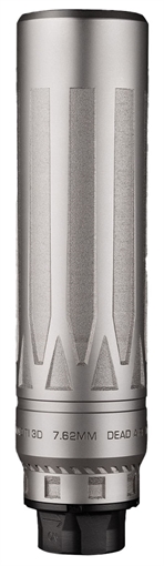 Dead Air Armament Nomad-TI XC, Suppressor, 6.74" Length, Rated Up to 300 Remington Ultra Magnum, Titanium, Bead Blasted Finish, Silver, Direct Thread 5/8X24 HUB Mount NOMADTIXCDTSIL