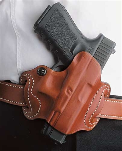 DESANTIS MINI SLIDE HOLSTER OWB RH LEATHER RUGER 57 TAN 086TA7QZ0