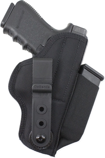 DeSantis Gunhide Tuck-This II IWB Black Nylon Belt Clip Fits Glock 26/27 Belt 1.75" Wide Ambidextrous M24BJE1Z0