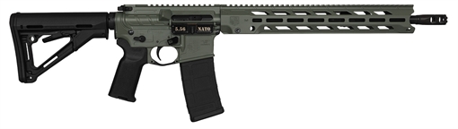 Diamondback Firearms DB15, Semi-automatic Rifle, AR-15, 223 Remington/556NATO, 16" Barrel, Cerakote Finish, Jungle Green, Black Furniture, 15" MLOK V4 S Rail, Magpul MOE-K2 Grip, Magpul CTR Stock, 30 Rounds, 1 Magazine 1784K791 DB1784K791
