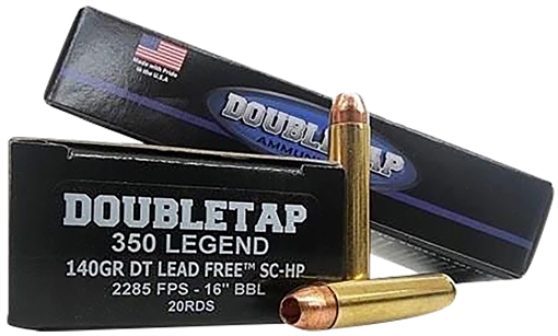 DoubleTap Ammunition 350Legend 140gr DT Lead Free 20 Per Box/50 Case 350L140X