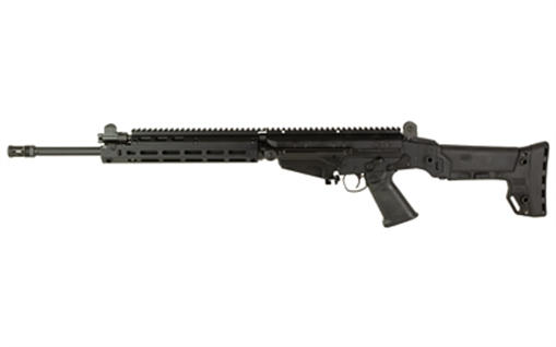 DS Arms SA58, Improved Battle Carbine, Semi-automatic Rifle, 308 Winchester/762NATO, 18" Barrel, Duracoat Matte Finish, Black, Adjustable B.R.S. Folding Battle Rifle Stock, Adjustable Sights, 20 Rounds, 1 Magazine SA5818-IBR-A