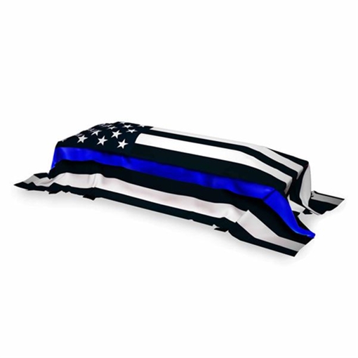 Thin Blue Line Durasleek Thin Blue Line American Flag, Sewn & Embroidered DB-AMERICAN-5X95