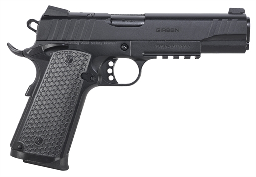 Girsan MC1911 S Influencer Full Size 10mm Auto 9+1 5" Blued Steel Barrel, Black Optic Ready/Serrated Steel Slide & Frame w/Picatinny Rail & Beavertail, Black Polymer Grip 391048