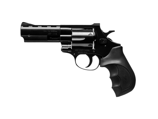 Weihrauch Guns Windicator 357 Mag 6rd 4" Blued Steel Barrel & Cylinder, Compact Blued Steel Frame w/Exposed Hammer, Ramp Front/Fixed Rear Sights, Finger Grooved Black Rubber Grip EARB3574