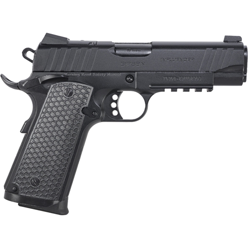Girsan MC1911 C Influencer Compact 10mm Auto 9+1 4.40" Blued Steel Barrel, Black Cerakote Optic Ready/Serrated Steel Slide & Frame w/Picatinny Rail & Beavertail, Black Polymer Grip 391045