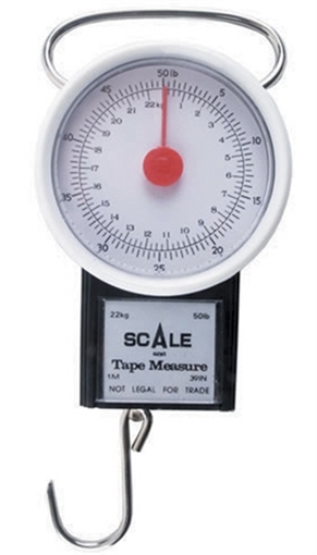EAGLE CLAW 50# DIAL SCALE W/TAPE MEASURE 04070-003
