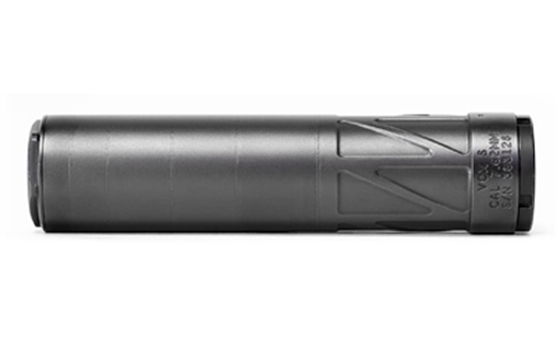 Energetic Armament KEY VOX S, 30 Caliber Suppressor, 12.9 Ounces, 5.9" Length, 1.55" Diameter, Welded Core, Heat Treated C300 Nickel-Cobalt Alloy, 5/8-24 Direct Thread, Compatible with Other Mounting Hardware, Nitride Finish, Black EA04