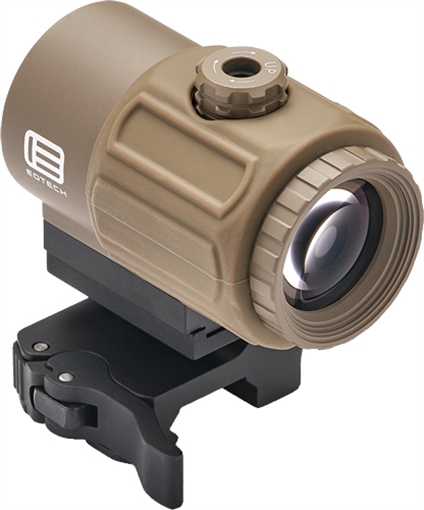 EOTECH G43, 3X Magnifier, QD Mount, Switch to Side, 34mm , Matte Finish, Tan, Includes Mount G43.STSTAN G43STSTAN