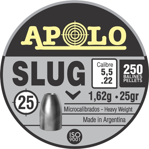 Hatsan Apolo Slug Air Rifle Pellets .22 Cal 25 gr 250/ct E19301