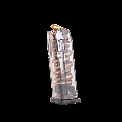 Elite Tactical Systems Group Elite Tactical Systems Group, Magazine, 9MM, 10 Rounds, Fits Glock 19/26, All Generations, Polymer, Clear GLK-19-10