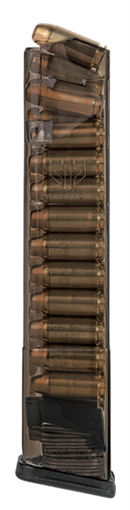 ETS Group Pistol Mags 24rd Extended 40 S&W Compatible w/Glock 22/23/24/27/35 Gen1-4 Clear Polymer GLK22170
