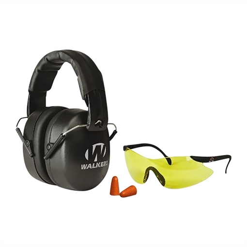 Walkers Game Ear EXT FOLDING RANGE EAR MUFF & GLASSES/PLUGS COMBO GWP-FM3GFP