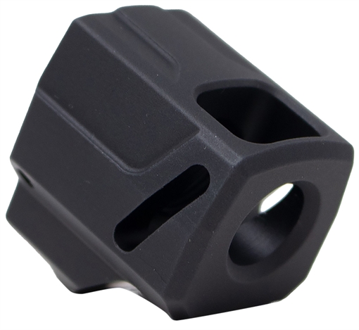 Faxon Firearms EXOS-525 Compensator Black Nitride 6061 Aluminum 1/2"x28 Threads 1.125" OAL Compatible w/ Sig Sauer P365/P365 XL FFPACOMPSSS01