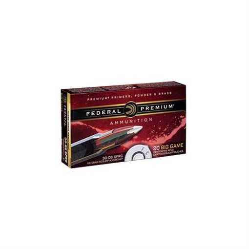 Federal FED AMMO 30-06 180 GR VITAL-SHOK 20/BX P3006A1
