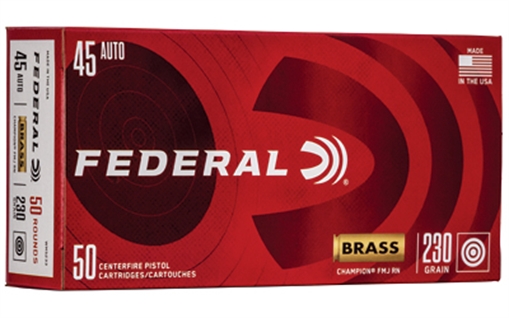 Federal Champion Training 45ACP 230gr Full Metal Jacket 50 Per Box/20 Case WM5233