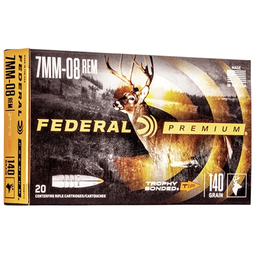 Federal Premium Vital-Shok Rifle Ammunition 7mm-08 Rem 140 gr TBT 2800 fps - 20/ct P708TT2