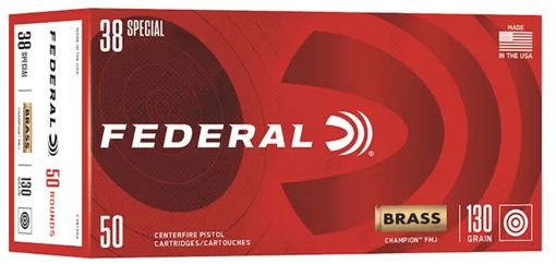 Federal Champion 38Special 130gr Full Metal Jacket 50 Per Box/20 Case C38130A