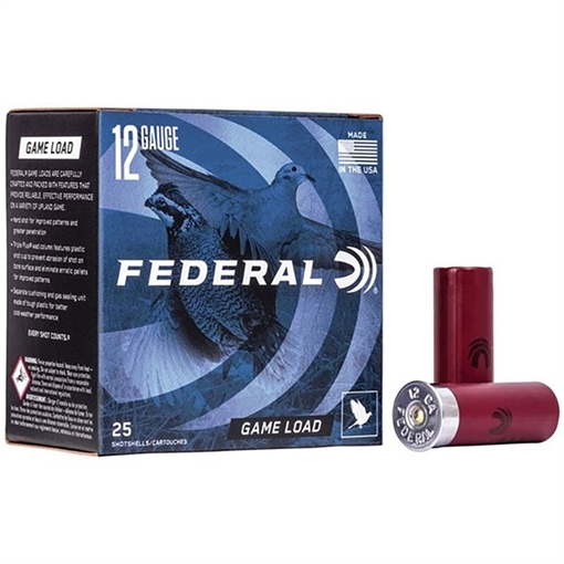 Federal GAME LOAD UPLAND 12 GAUGE 2-3/4'' 1OZ #8 SHOT 25/BOX H121 8