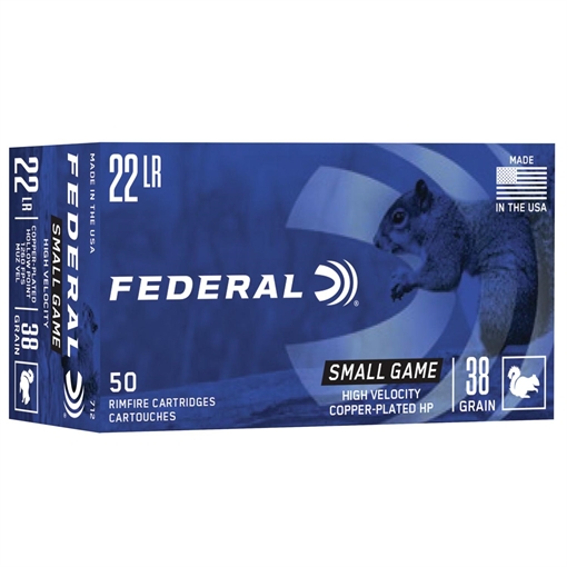 Federal 22LR 38gr Copper-Plated Round Nose 50 Per Box/ 100 Case 712