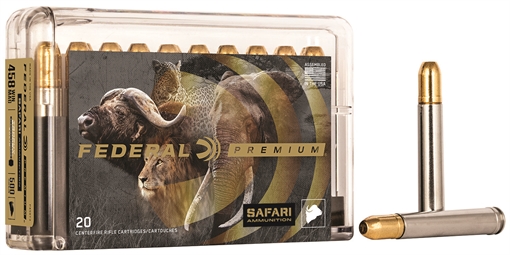 Federal Premium Safari Cape-Shok 458WinMag 500gr Trophy Bonded Sledgehammer Solid 20 Per Box/10 Case P458T3