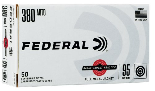 Federal 380 ACP 95gr, RTP Range Target Practice, 50rd Box