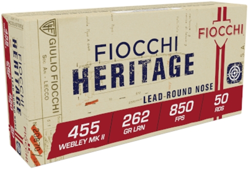 FIOCCHI AMO 455 WEBLEY 262GR LRN 50-RD ( 20 BOXES PER CASE ) 455A