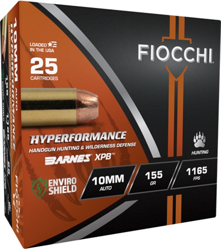 Fiocchi Hyperformance Hunt Ammunition 10mm Auto 155gr HP 1165 fps 25/ct 10BA