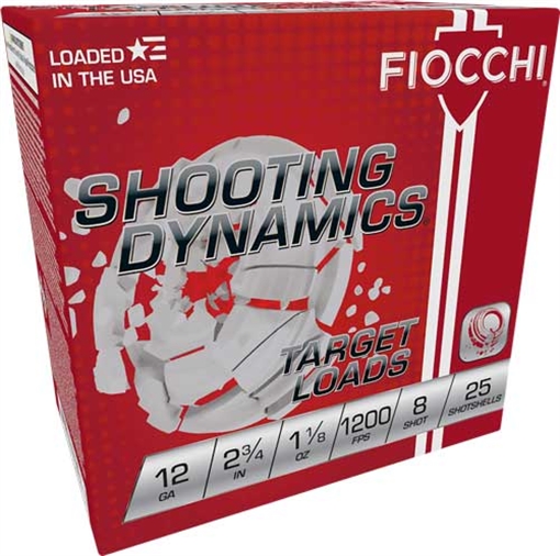 FIOCCHI 12GA 2.75" 1-1/8OZ #8 1200FPS 250RD CASE LOT 12SD18H8
