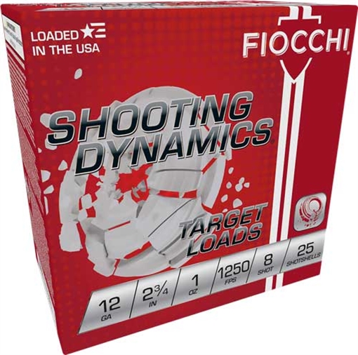 FIOCCHI 12GA 2.75" 1OZ #8 1250FPS 250RD CASE LOT 12SD1X8