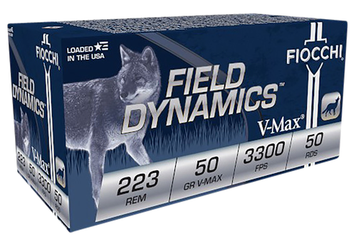 Fiocchi Field Dynamics .223 Rem, 50 Gr, V-Max, 50rd Box